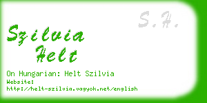 szilvia helt business card